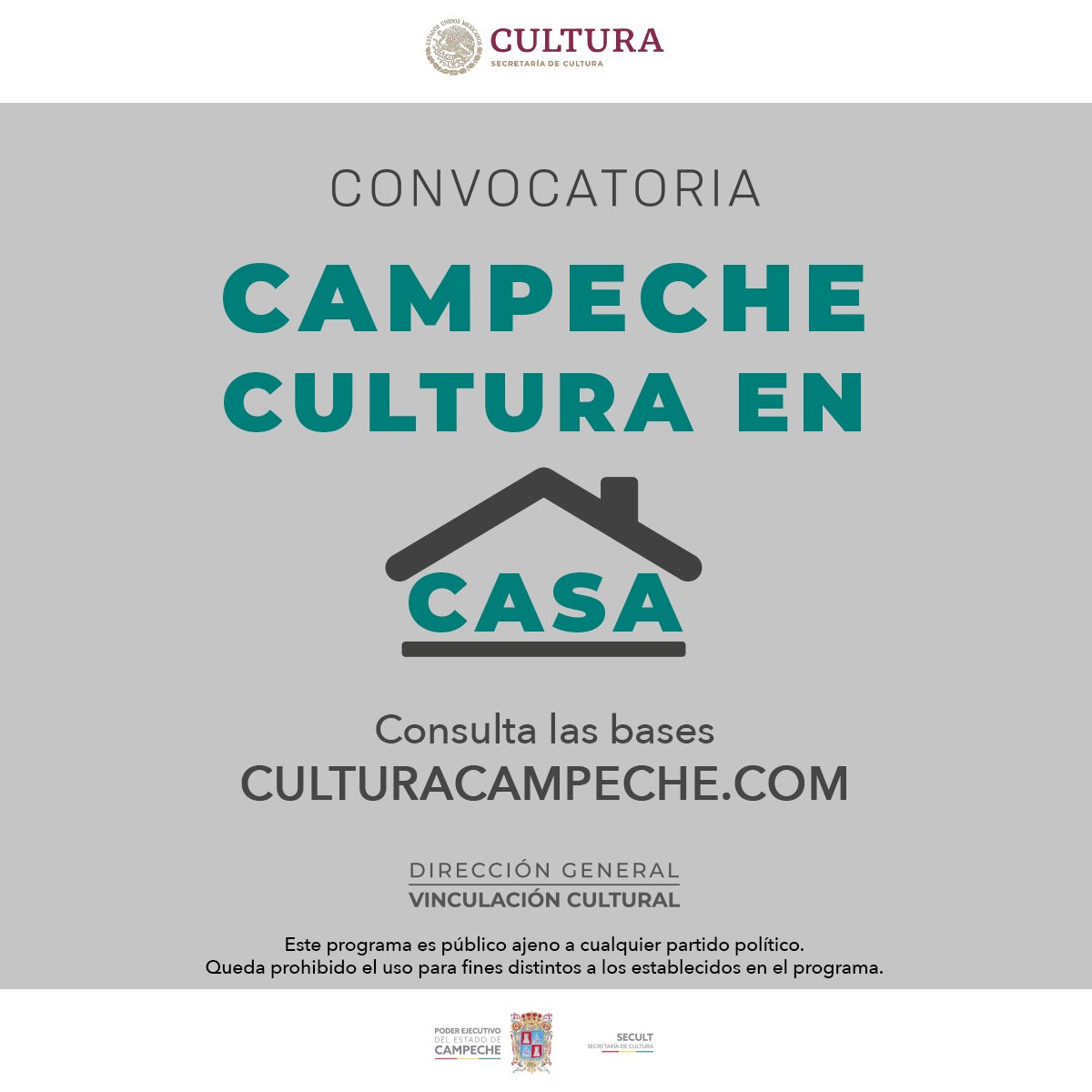 SECULT invita a participar en la convocatoria “Campeche cultura en casa”