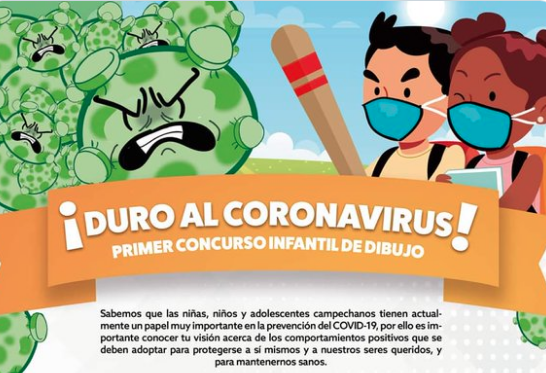 Convocatoria para concurso de dibujo contra Covid-19 en Campeche, infantil y juvenil
