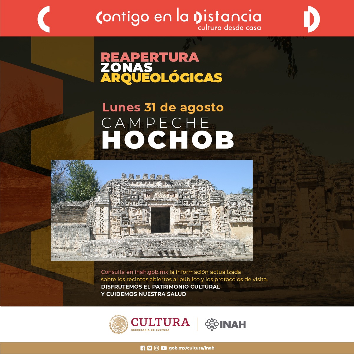 A partir de hoy, Campeche reabre cinco zonas arqueológicas