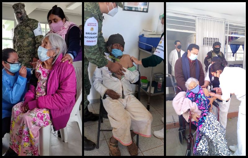 Cinco personas de más de 100 años han sido vacunados contra el Covid en México