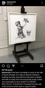 Banksy vende obra por 19 millones y dona el dinero para la salud pública