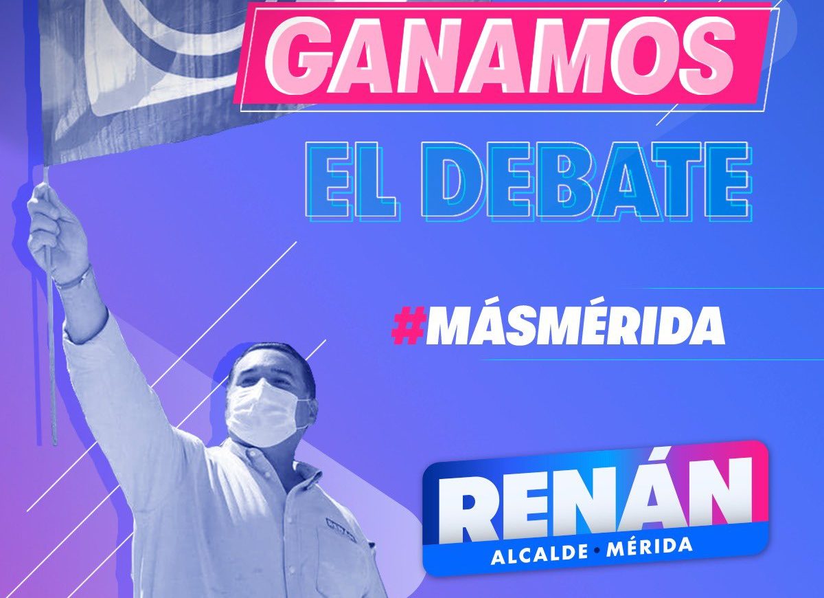 Renán Barrera se declara ganador de debate entre candidatos a alcaldes de Mérida