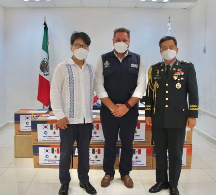 Embajada de Corea dona 10 mil cubrebocas 