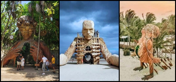Ya está lista la exposición de esculturas gigantes en Tulum