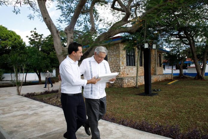 Mauricio Vila y AMLO dan seguimiento a avances del Tren Maya en Yucatán