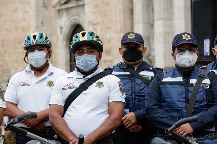 Policía Turística de Mérida brinda orientación y vigilancia en el Centro Histórico