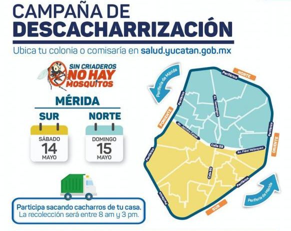 Anuncian campaña de descacharrización en Mérida para este fin de semana