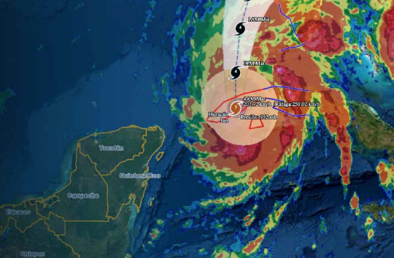 Huracán 'Ian' provocará fuertes lluvias en la Península de Yucatán
