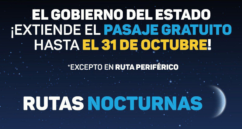 Las Rutas Nocturnas serán gratuitas hasta el 31 de octubre