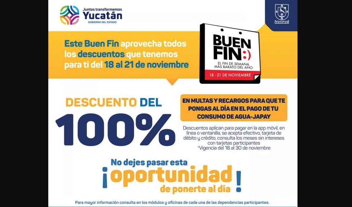 Gobierno de Yucatán se suma al Buen Fin 2022