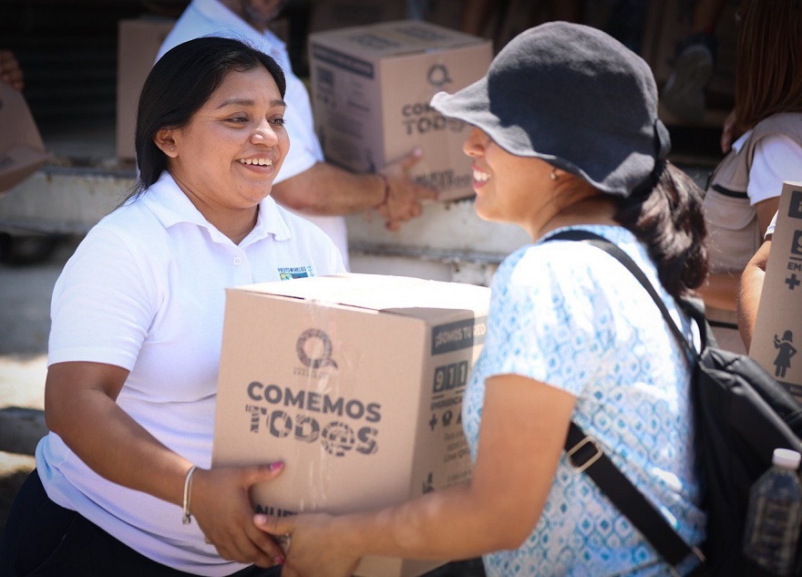 Continúa la entrega de paquetes alimentarios “Comemos Tod@s” en Quintana Roo