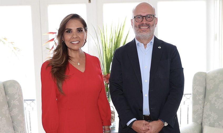 Mara Lezama se reúne con el director de Banco Santander