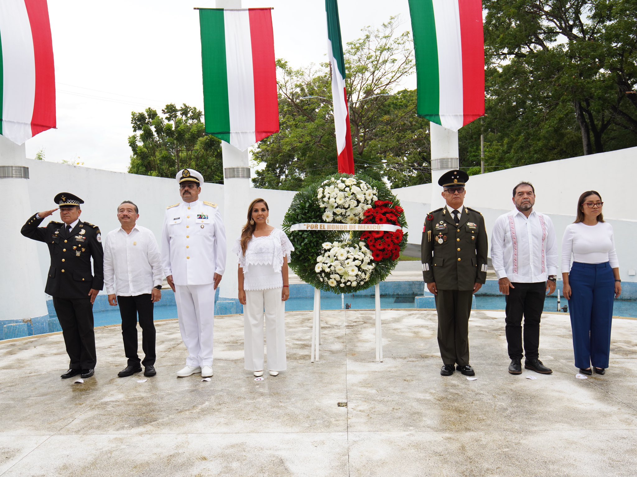 Mara Lezama encabeza ceremonia por el aniversario de la Gesta Heroica de los Niños Héroes