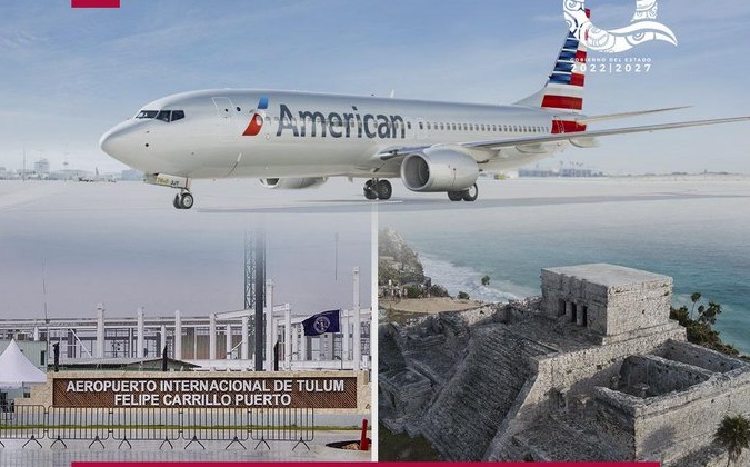 American Airlines será la mayor aerolínea en operar en el aeropuerto de Tulum