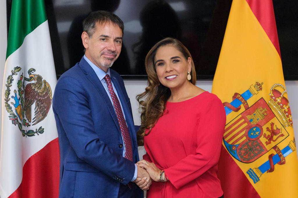 Mara Lezama y el embajador de España, Juan Duarte, se reúnen para impulsar a Quintana Roo
