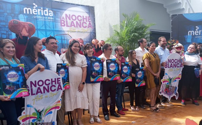 Todo listo para la 16a edición de la Noche Blanca en Mérida