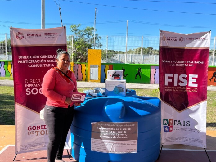 Entregan 600 cisternas en Ciudad del Carmen