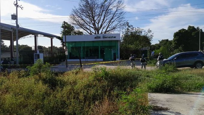 Roban cajero automático de Banco del Bienestar en Calkiní, Campeche
