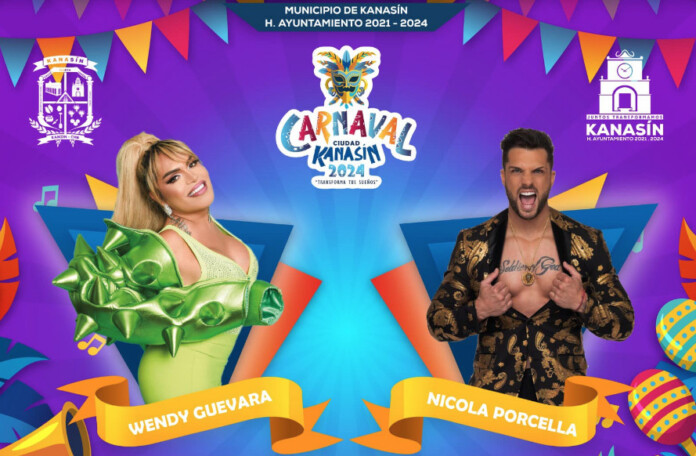 Carnaval de Kanasín 2024 contará con Wendy Guevara y Nicola Porcella