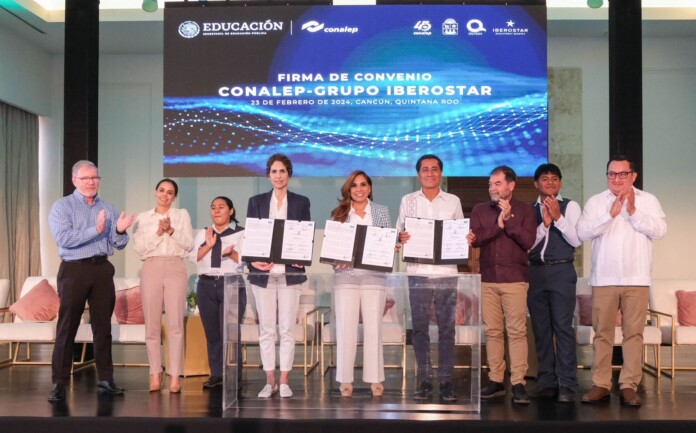 Conalep e Iberostar firman convenio para ofrecer mayores oportunidades a jóvenes quintanarroenses