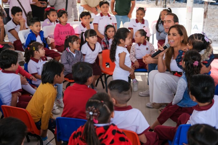 Mara Lezama inaugura preescolar y primaria en Tulum; se contó con una inversión de más de 30 mdp