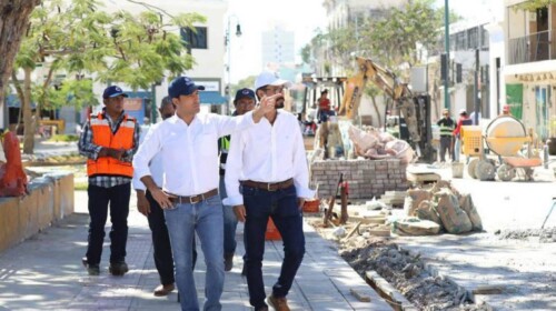 Mauricio Vila supervisa avances del Corredor Turístico y Gastronómico de la calle 60 de Mérida