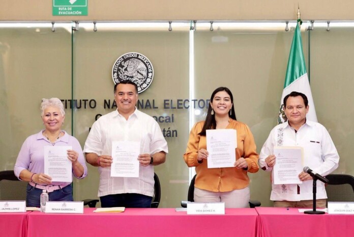 Candidatos al Gobierno de Yucatán se comprometen con la agenda feminista
