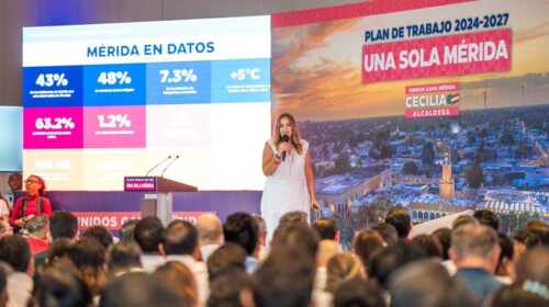 Cecilia Patrón presenta su plan de trabajo por 'Una sola Mérida'