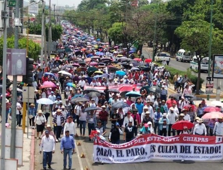 Maestros en Chiapas se van a paro indefinido