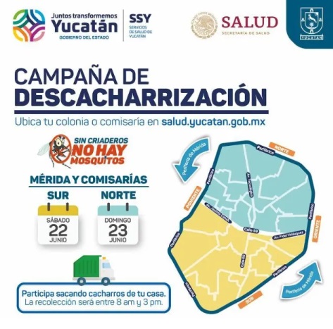 Anuncian campaña de descacharrización en Mérida y sus comisarías