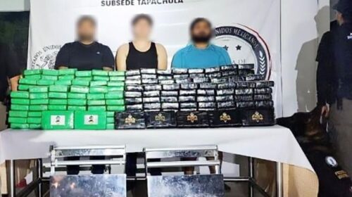 Aseguran 350 kilos de cocaína en Tapachula, Chiapas