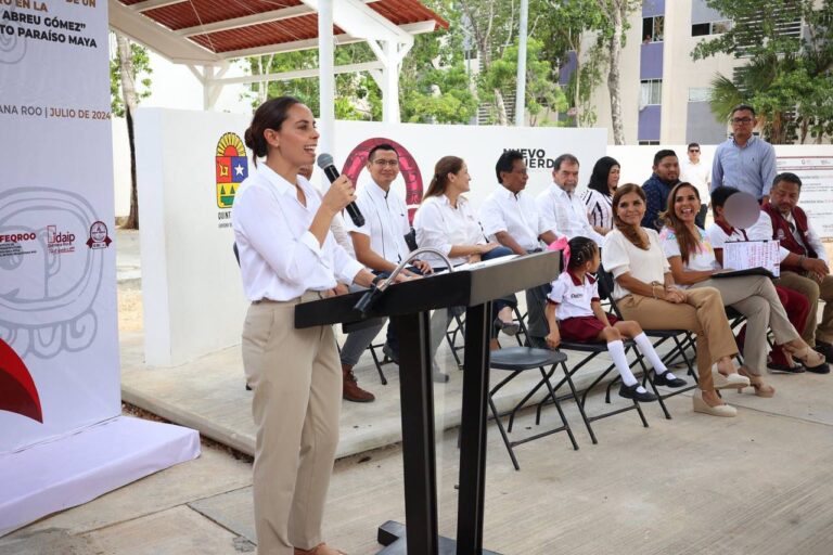 Complementa Ana Paty Peralta obras de infraestructura educativa que realiza la gobernadora en Benito Juárez