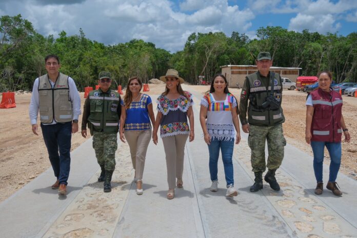 Supervisan avance de la “Puerta al Mar” en Felipe Carrillo Puerto