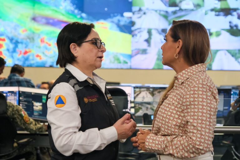 Mara Lezama se reúne con la Coordinadora Nacional de Protección Civil ante la llegada del Huracán Beryl