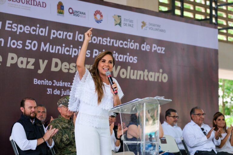 Mara Lezama inaugura Feria de Paz y Desarme Voluntario en Villas Otoch Paraíso