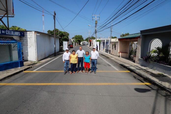 Repavimentan vialidades en Chuburná de Hidalgo, Mérida