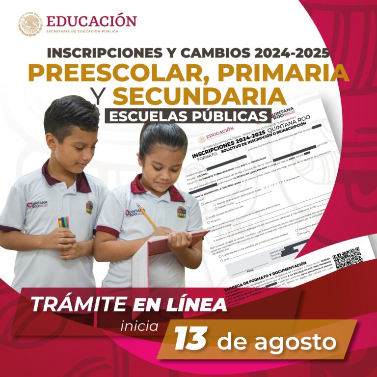 13 de agosto inicia último periodo de inscripción para nuevo ingreso en educación básica: SEQ