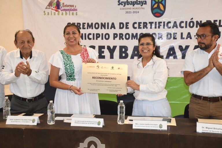 Certifican a Champotón y Seybaplaya como Municipios Promotores de la Salud