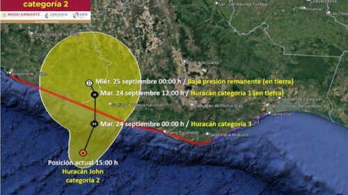 'John' se intensifica a huracán categoría 2