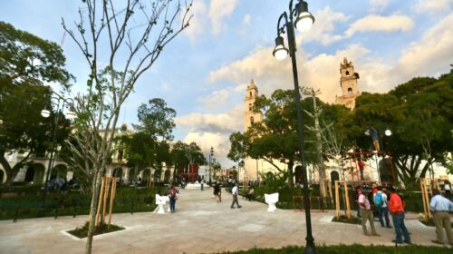 Plaza Grande de Mérida estrena nueva imagen tras trabajos de rehabilitación