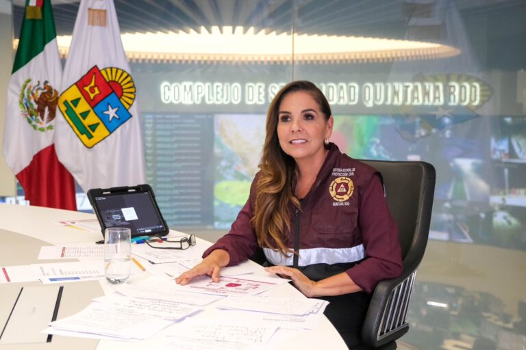 Mara Lezama informa monitoreo del potencial ciclón “Nueve”