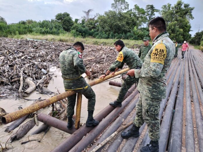 Activan Plan DN-III-E en Teapa tras desborde del río Pichucalco