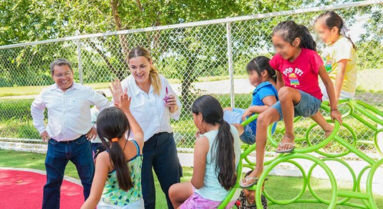 Cecilia Patrón inaugura espacio recreativo en Petac