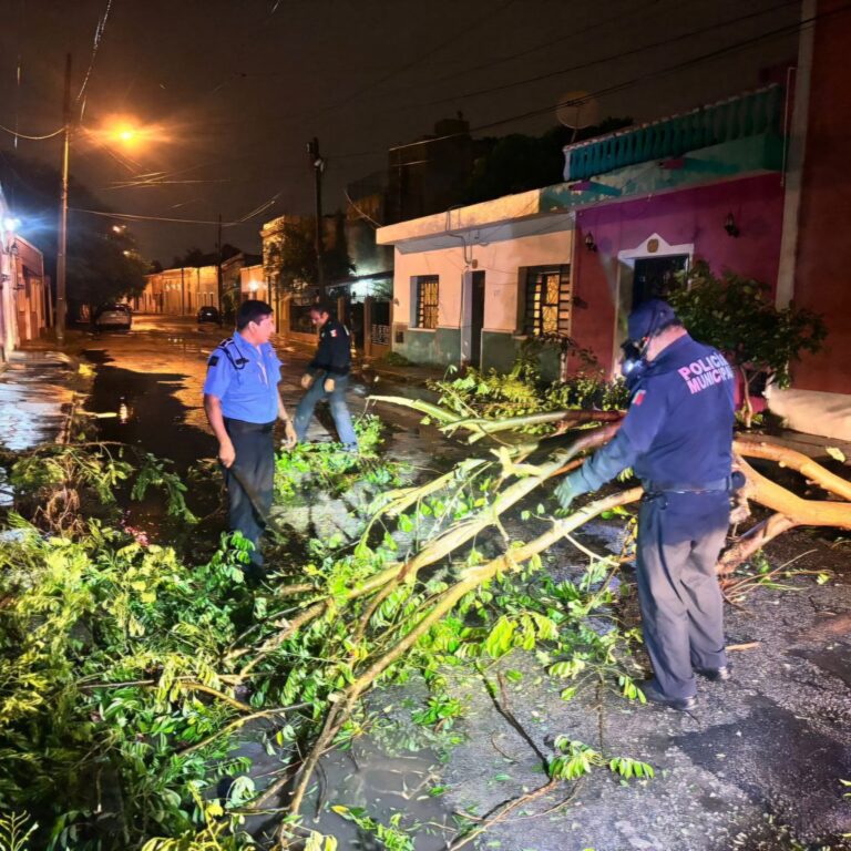 Policía de Mérida implementa operativo preventivo tras ‘Milton’