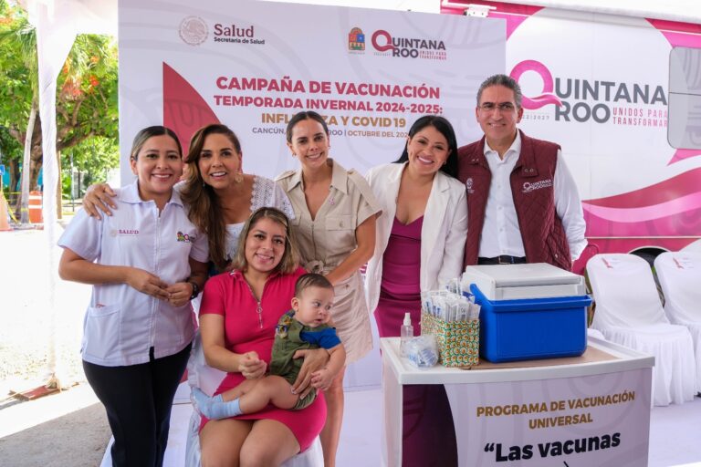 Mara Lezama inaugura Campaña Nacional de Vacunación Invernal