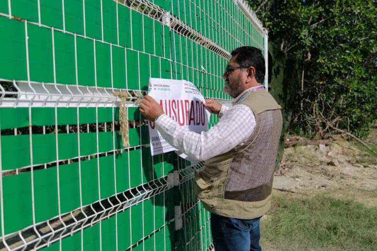 Gobierno de BJ clausura obra ilegal en área natural protegida