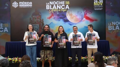 Anuncian el programa de la 18° edición de la Noche Blanca en Mérida