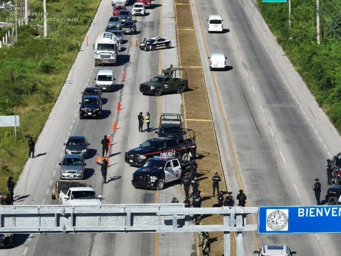 Instalan filtro de revisión en los límites de Tulum y Solidaridad a fin de prevenir delitos