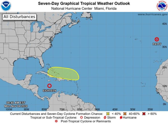 Potencial ciclón tropical “Dieciocho” evoluciona a depresión tropical