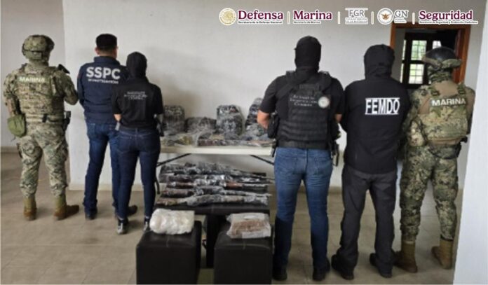 Realizan cateos en Chiapas donde se aseguraron armas y droga